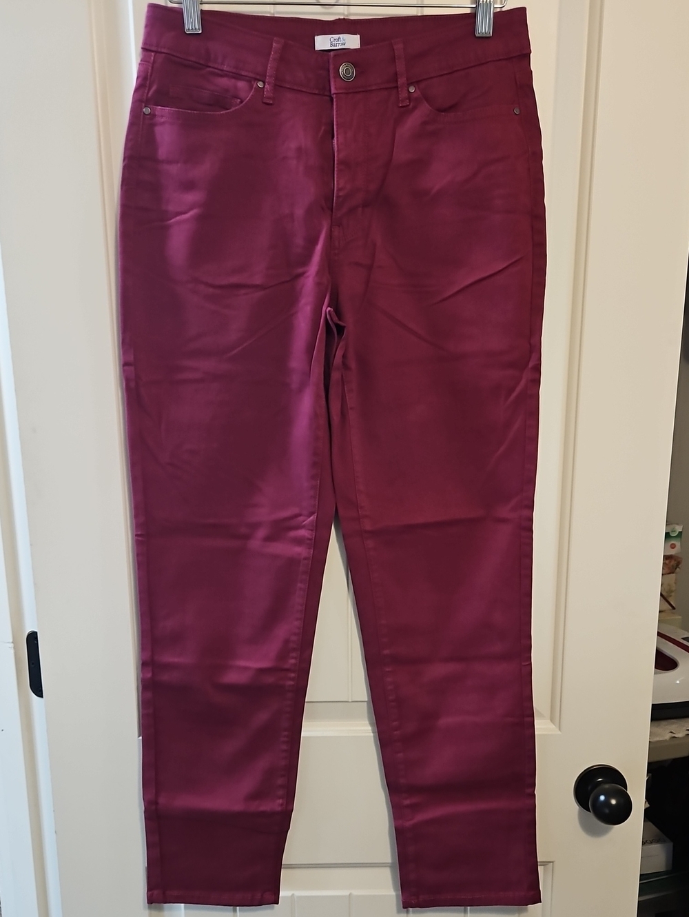 croft & barrow Women's Burgundy Skinny Jeans
